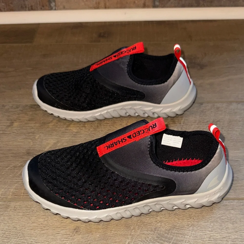 Black & Red Slip-On Water Shoes